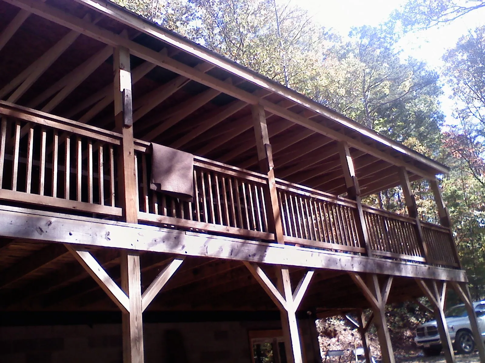 Timber framing under a new elevated porch and deck — Roof Leak Repair in Horton by Roofing Brothers